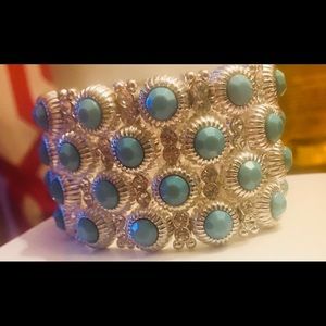 Silver and Turquoise bracelet.